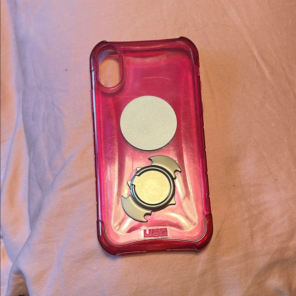 Urban Armor Gear Pink Phone Case with Bat Ring Holder